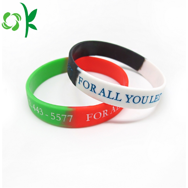 New Type Mixed Color Silicone Wristbands Custom Logo