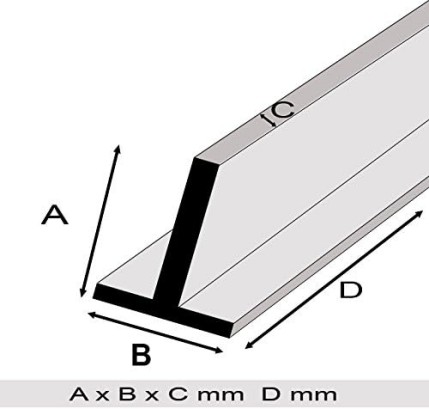 Standard T-shaped aluminum profile
