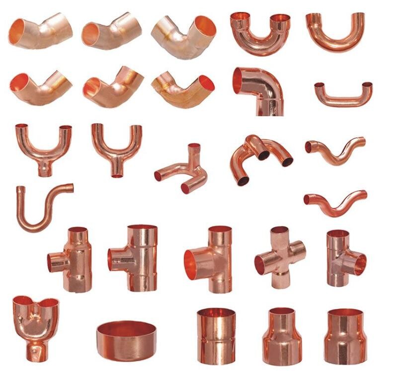 Mga Fittings ng Copper Fittings HVAC, Copper Pipe Fitting Para sa Refrigerator at Air Conditioning Magandang Presyo