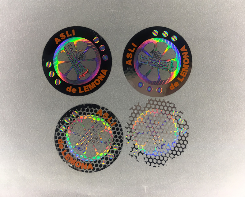 One time material waterproof 3d hologram label