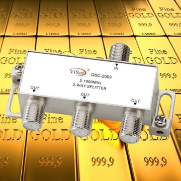 5-1000MHz 3 Way Cable Splitter with low insertion loss