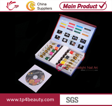 Painting Pigment Set Acrylic Paint 3D Nail Art Tip with CD (TP-NC02)
