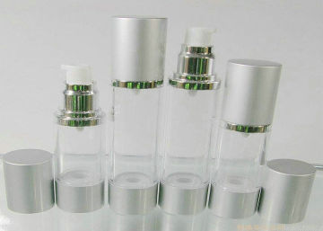 50ml Pp Airless Cosmetic Bottle With Transparent Cap For Cosmetic Packaging Am-acp