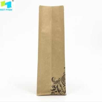 250g Bolsa de café de fundo de caixa biodegradável de reciclabale