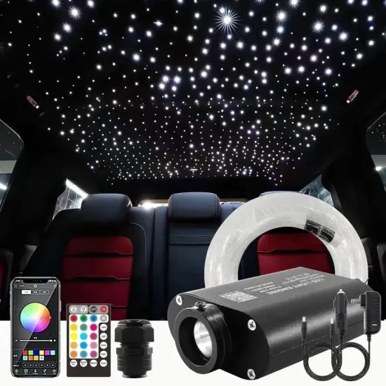 RGB Colorful LED Fiber Optic Light Engine Twinkle Star Ceiling Light Kit