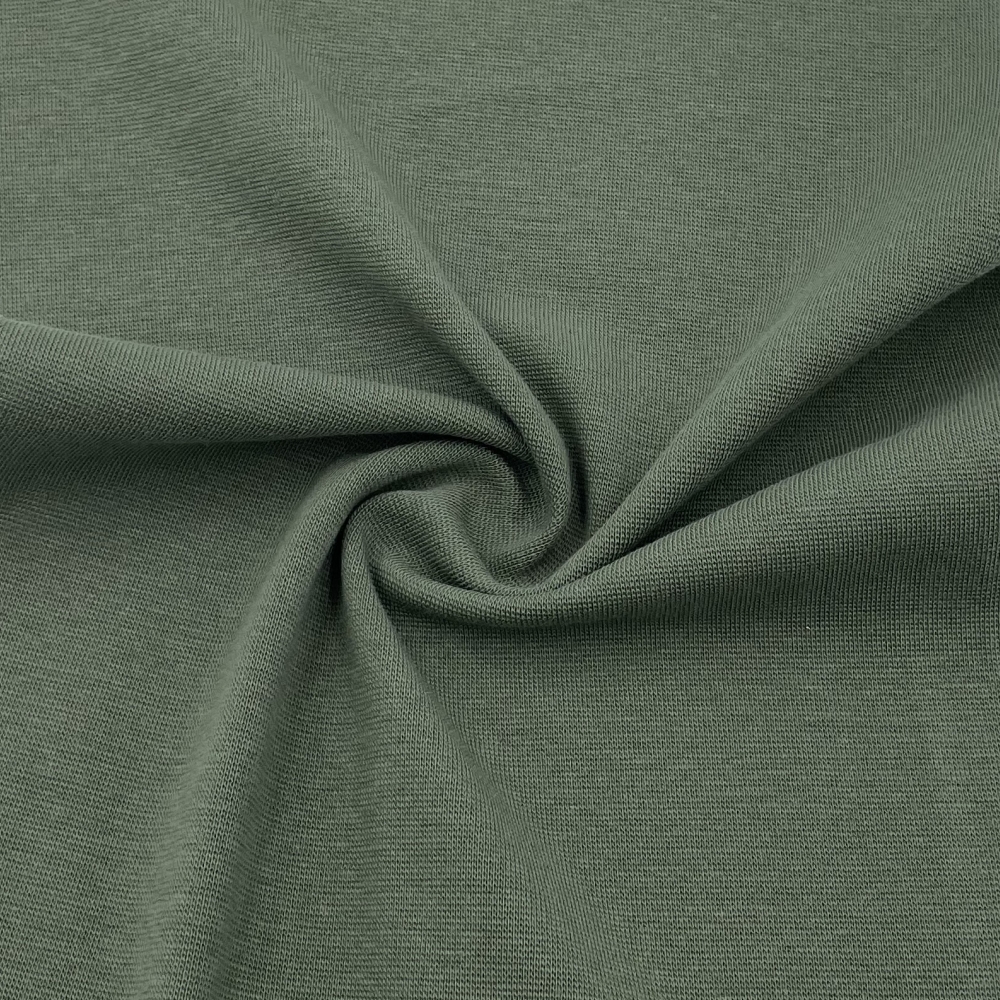 Poliéster de algodão de algodão esticado de pano verde escuro