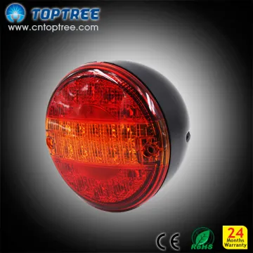 12v 24v Taillight Led Signal Light Truck Round Tail Light