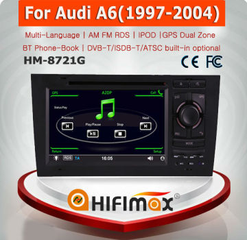 7 inch Hifimax Car DVD GPS Navigation System for Audi A6 1997-2004 - Radio RDS Bluetooth Phone-Book A2DP USB iPod HD1080P