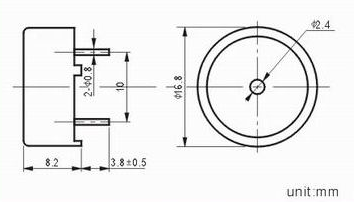 1720 buzzer with pin