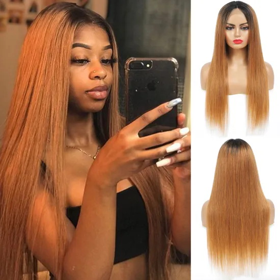 180 200 Density 100% Remy Virgin Colored T Shape Lace Front Wig,  Natural Light Ombre Brown Color Transparent Swiss Human Hair W
