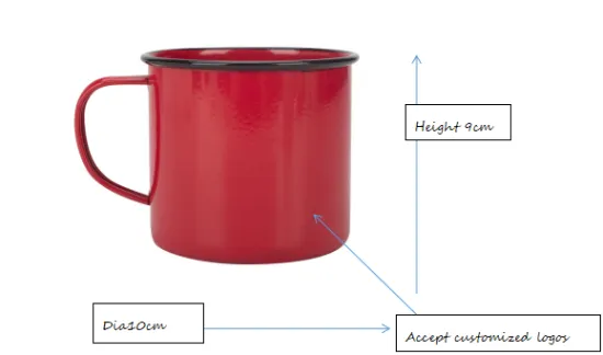 Red coffee mug and camping mug