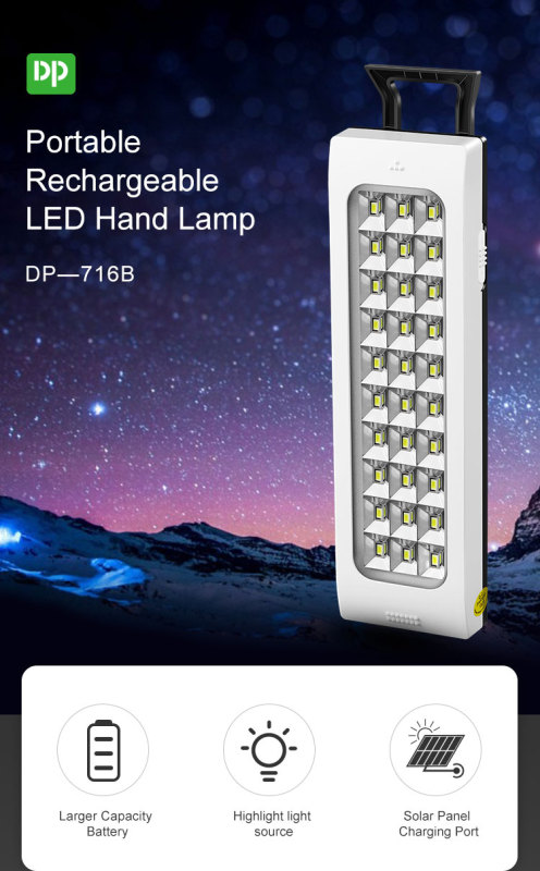Outdoor Camping Rechargeable LED Emergency Light Hand Lamp