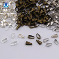 200pcs 6/8/10mm Gold Rhodium Color Pendant Clasp Bail Beads Charms Pendant Connector Accessories for Jewelry Making Finding DIY