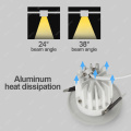 7W COB comercial downlight anti -tükröződés fény