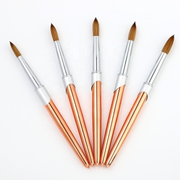 Chinese Supplier Rose Gold Metal Acrylic Nail Brush for 3D