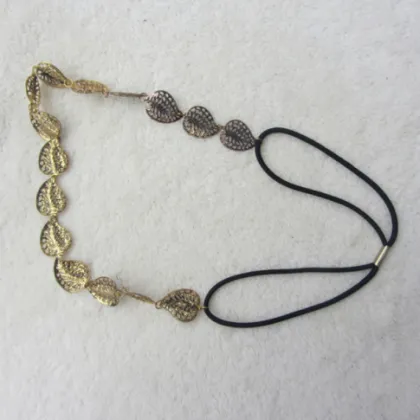 Romantic Gold Leaf Headband Hairpin Jewelry Crystal Shop Hair Jewelry