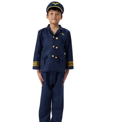 Boloparty Kids Halloween Cosplay Costumes - Children Pilot Airline Costumes