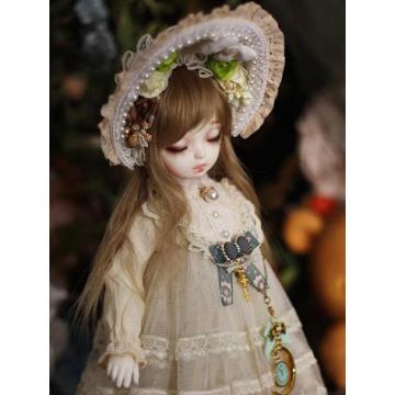 Costume de robe beige de vêtements de BJD pour la poupée de YOSD