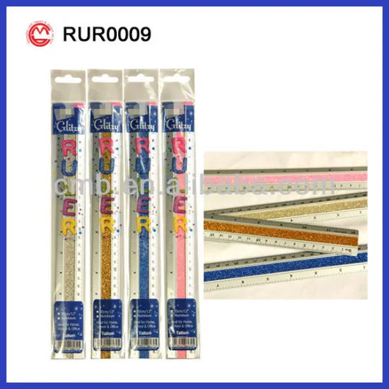 METAL RULER 30CM STRAIGHT RULER COLORFUL