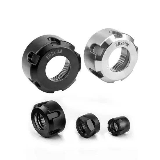 New 65Mn CNC Machine Tool Accessories: Explore ER Collet Nuts in Types UM, Sizes ER25, ER32, ER40, ER50