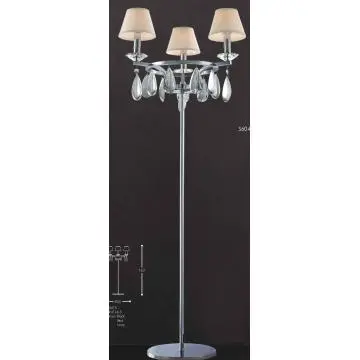 3 bulbs witht superb crystal floor lamp