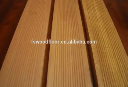 smooth golden teak wood decking boards