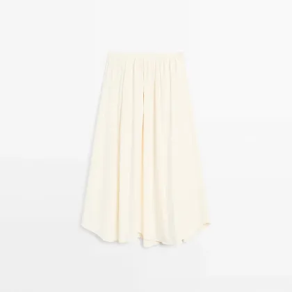 Women's striped printed trumpet midi skirt
