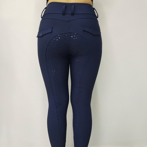 Ladies Silicone Breeches Equestrian Pockets Pants