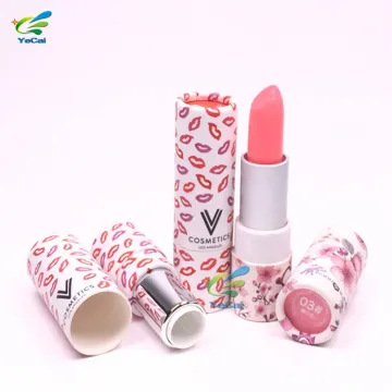 2018 Custom paper empty lip gloss tube paper lipstick tube biodegradable lip balm tubes