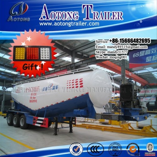 40cbm bulk cement tanker semi trailer with compressor for Pakistan
