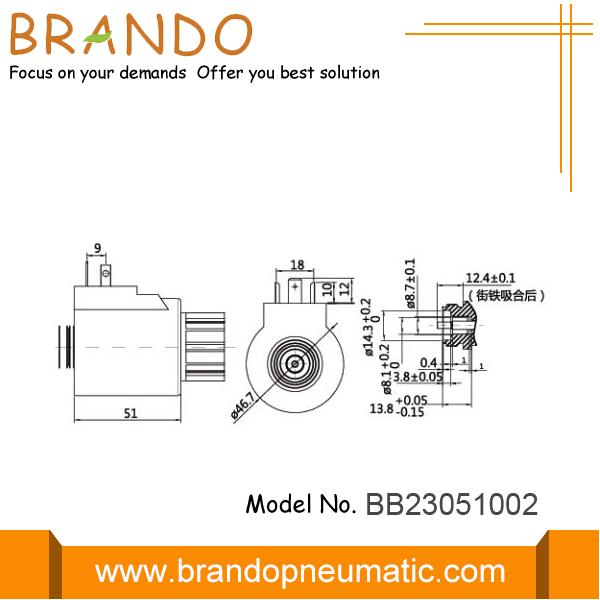 MBF10-60YC solenoid coil dimensions