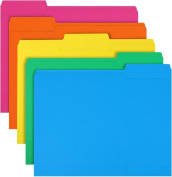 Custom Color Letter Size File Folders with 1/3-Cut Tabs - Hot Selling