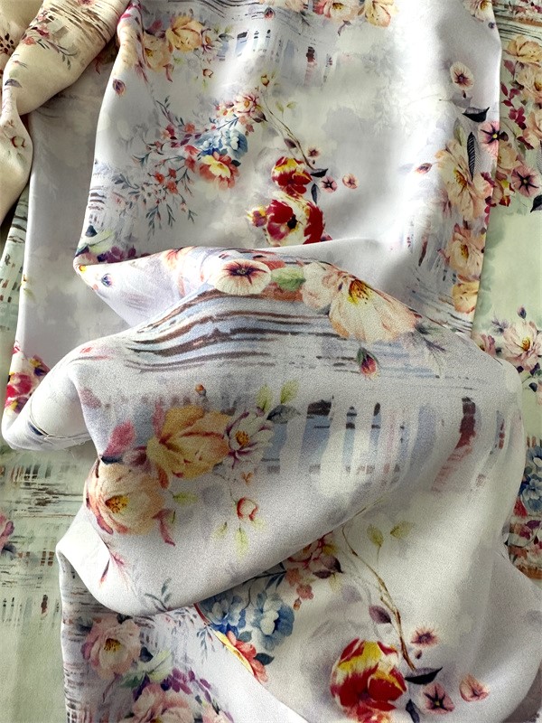 Breathable Textiles Printed Rayon Dress Fabrics