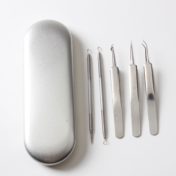 Hot Sale: 5-Piece Professional Blackhead Extractor & Acne Tweezer Tool Set
