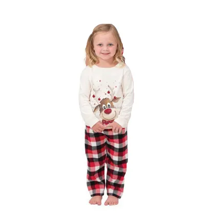 Customized Family Christmas Pajamas - Winter New Print Parent-Child Long-Sleeved Suit