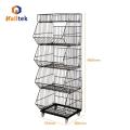 4 Wheels Multi Layer Metal Promotion Cage