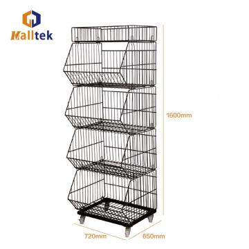 4 Wheels Multi Layer Metal Promotion Cage