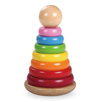 Montessori Preschool Educational Toys: Εξερευνήστε το δημοφιλές ξύλινο παιχνίδι στοίβαξης - Παιδικά Rainbow Tower
