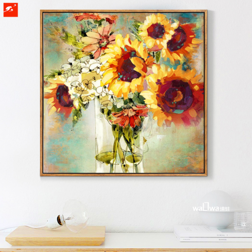 Yellow Chrysanthemum Abstract Canvas Prints