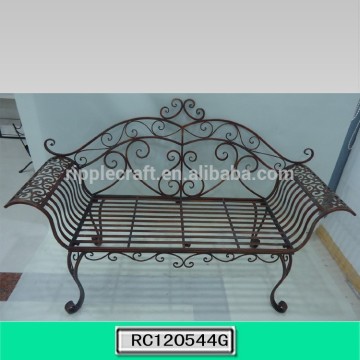 Beautiful Black Double Seat Iron Garden Chair