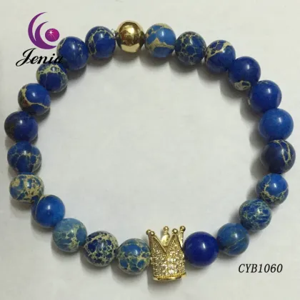 Jenia 2016 Lately Fashion Jade Bead Bracelet,Crystal Diamond Bracelet