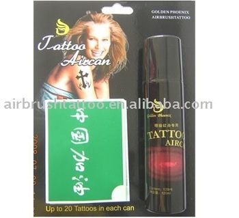 temporary tattoo kit - spray tattoo aerosol can