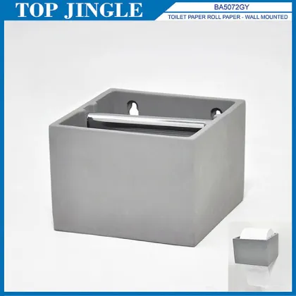 Useful Gray Wall Mounted Toilet Roll Paper Box