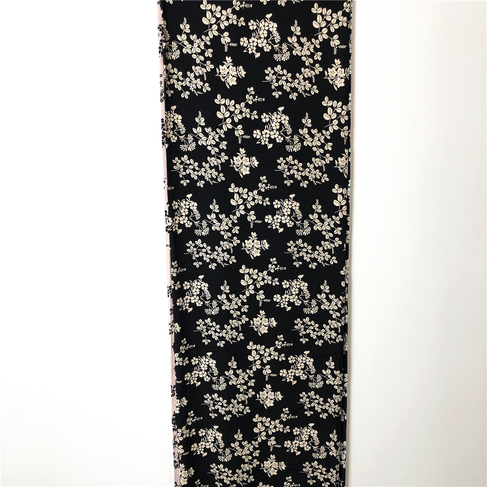 Black And White Rayon Printed