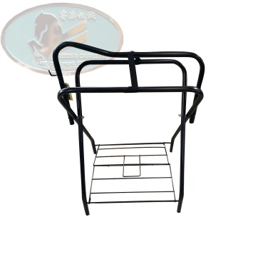 Metal Vertical Mesh Saddle Rack for Racing Horse Equipment - Factory Supplier