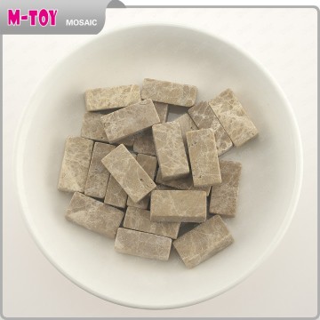 MAB68 10*20*6mm DIY brown Stone Marble Mosaic Tiles For Craft
