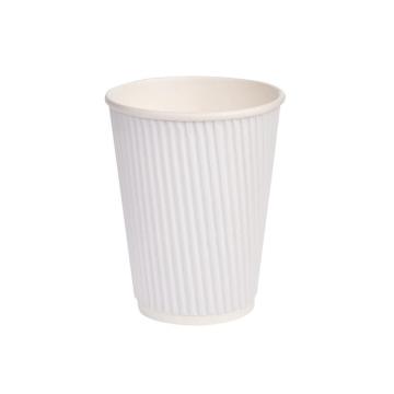 Custom Logo Waterproof Ripple Coffee Cups with Lids
