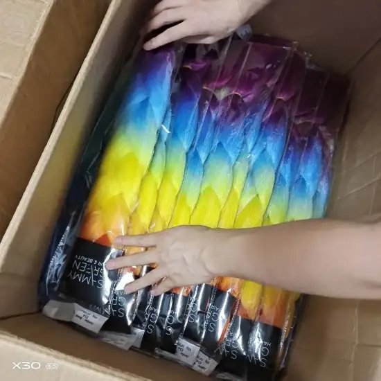 Low Price 120 Colors In Stock Ombre Jumbo Braid Hair Synthetic High Temperature Fiber Yaki Braiding Hair