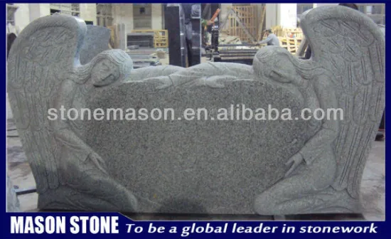 traditional engraved two angle headstone