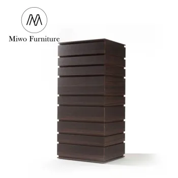 Nordic Modern Wooden Multilayer Cabinet for Cloakroom and Hotel Apartment